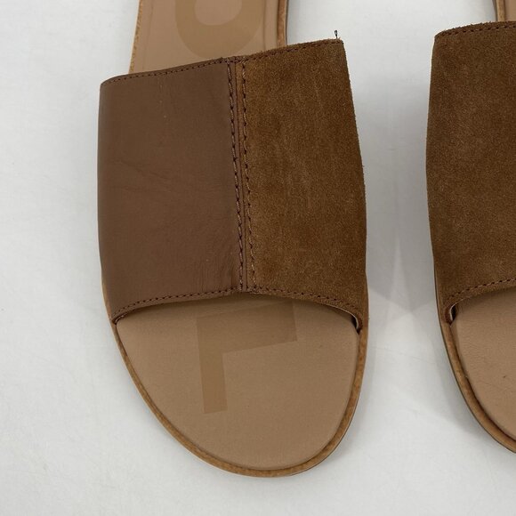 Sorel Women's Size 11 Brown Ella II Leather Solid Print Sandals - Picture 5 of 9